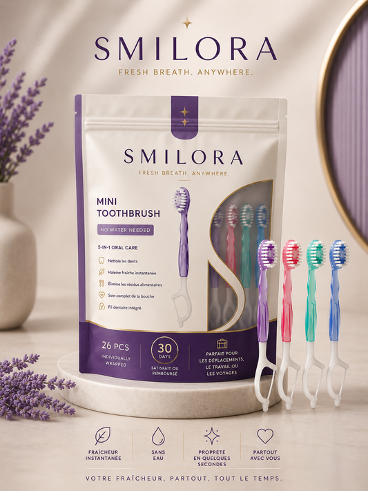 Mini brosse à dents sans eau – Hygiène instantanée partout