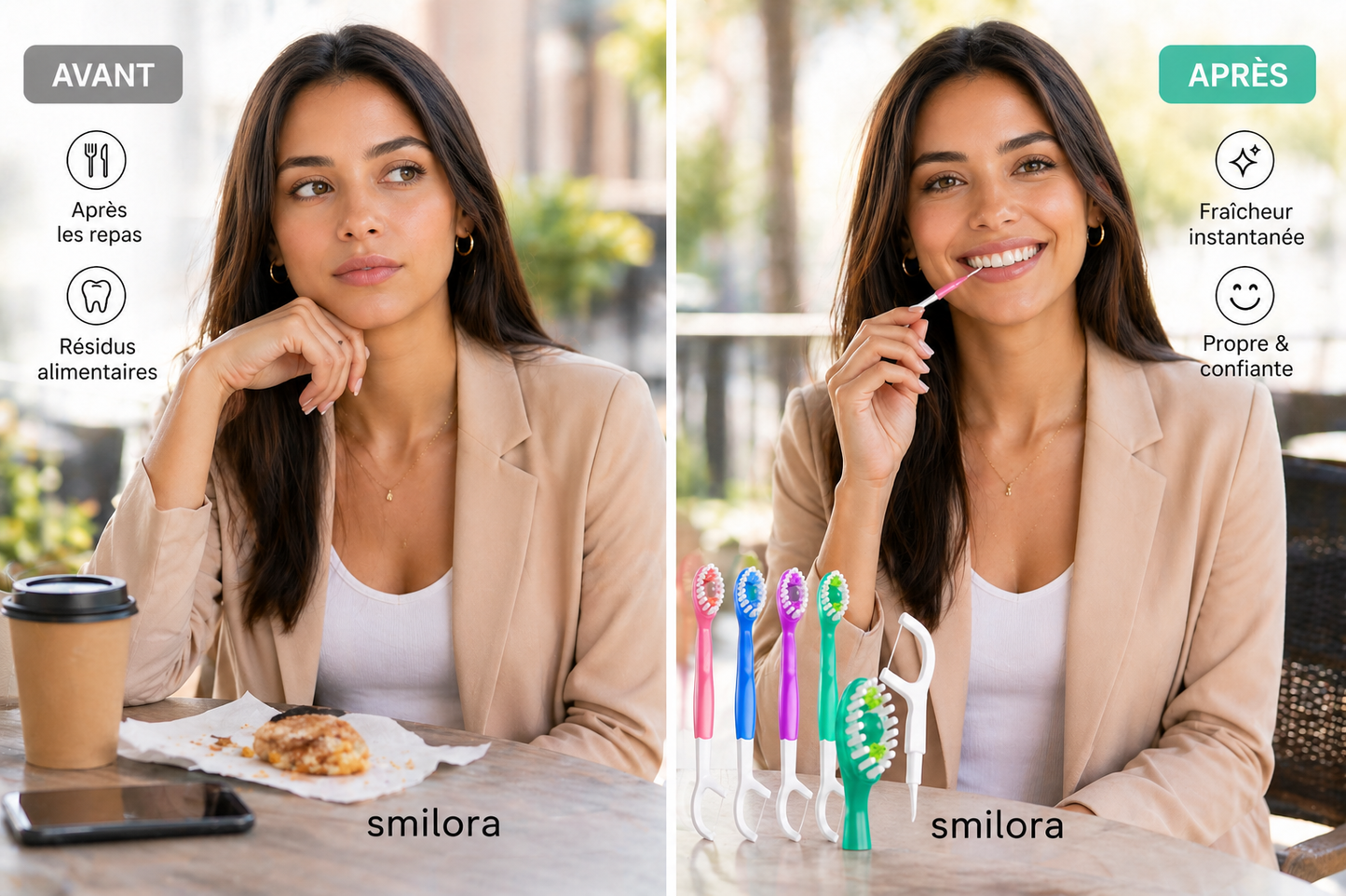 Mini brosse à dents sans eau – Hygiène instantanée partout